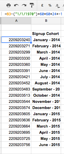 Column Timestamp Format